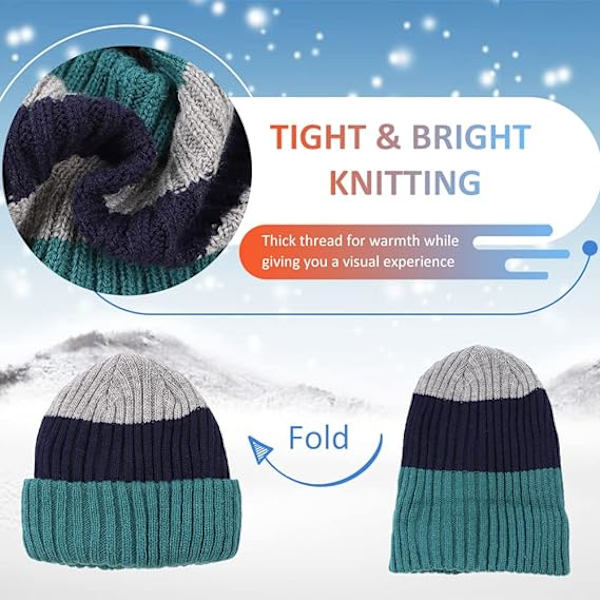 Sjalset, stickad mössa för babypojke, flickor, småbarn stickad vinter