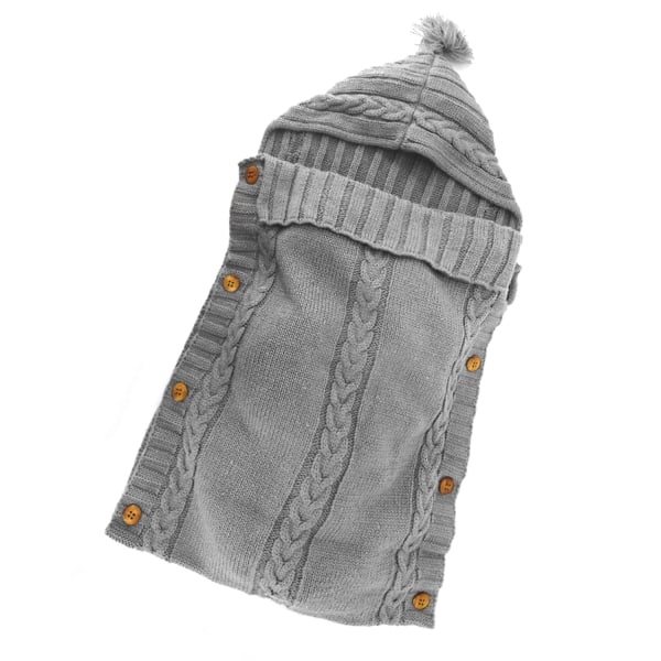 Nyfödd Wrap Swaddle Filt Stickad Sovsäck Mottagning Filtar