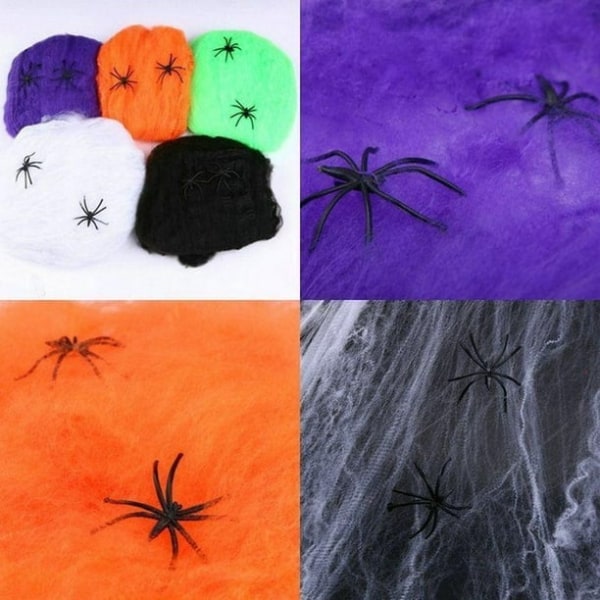 Discount Stretch Spider Web Cobweb Cobweb Party Decoration för H
