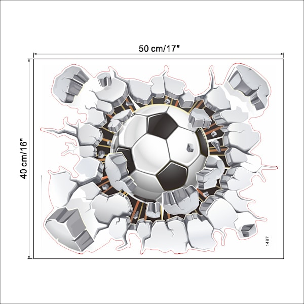 2 stycken 3D tredimensionell utrikeshandel trasig fotboll w