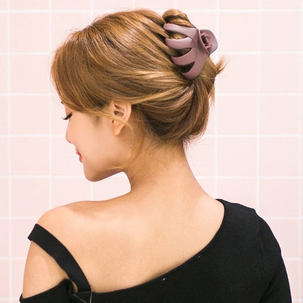 9 store elegante solide hårklemmer Akryl hårnåler Barrette krabbe