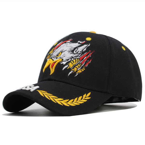 Eagle Embroidered Baseball Cap Cotton Duck Tongue Hat Outdoor Su