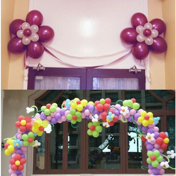 60 stk bærbare blomsterformede ballongklipsholdere for bryllup