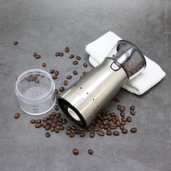 Elektrisk kaffekvarn i rostfritt stål