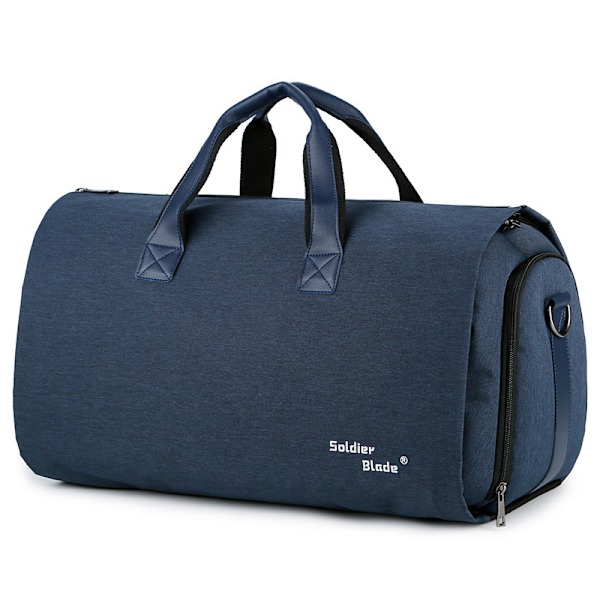 Konvertibel Garment Bag med Skulderrem, Carry-on Garment Duffel Bag til Mænd og Kvinder - 2 i 1 Hængende Kuffert Suit Travel Bags - Mørkeblå
