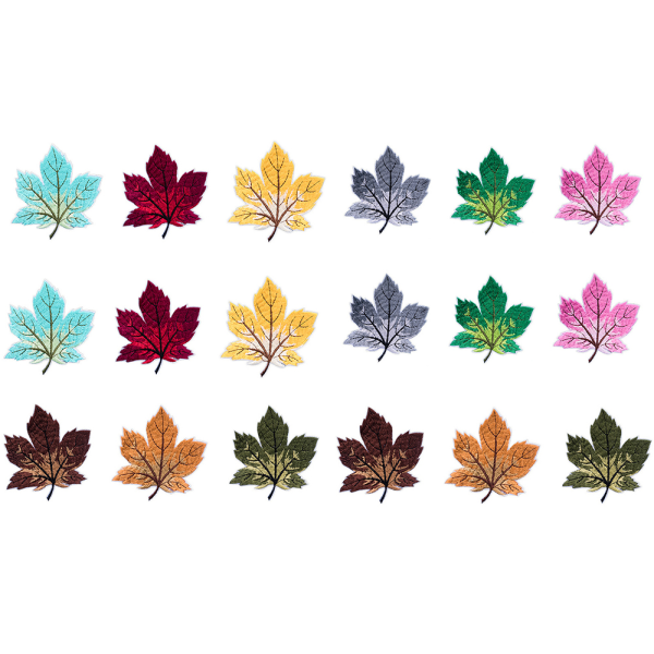 18 stk. Pink Maple Leaf Patch, Blomster Hul Jeans Patch, Butte