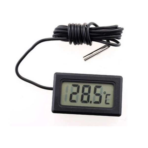 (6PCS Svart) Mini Digital LCD Termometer Temperatur med Temperering