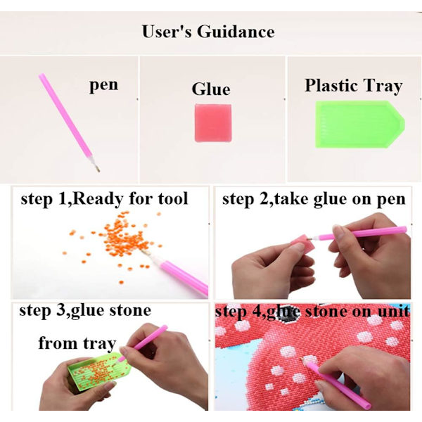 5D DIY timanttimaalaussetti, 5D timanttitaide setti aikuisille tai lapsille F