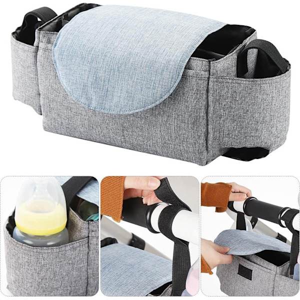 Baby Buggy Organizer Barnevogn Klapvogn Kopholder Tasker