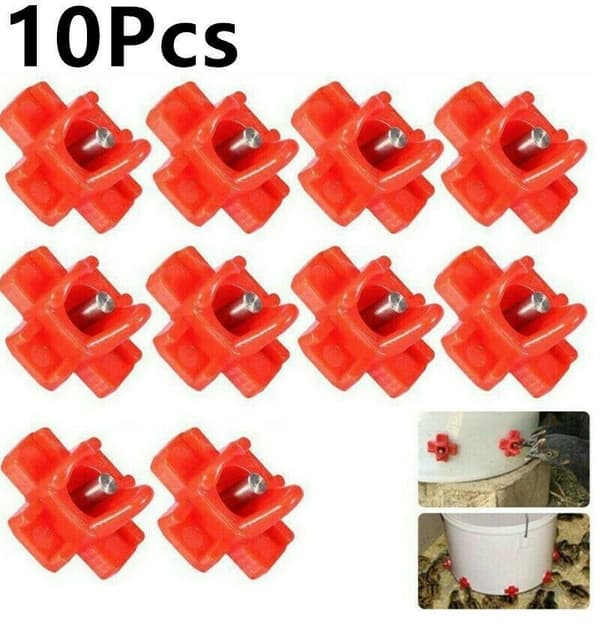 10 st Fjäderfä Dricka Vatten Koppar Auto Drinker Feeder Nippel Chi
