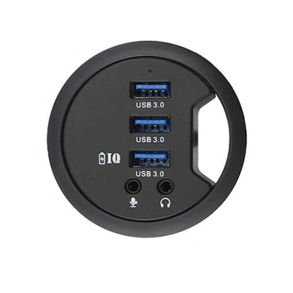USB 3.2 Gen 1 In-Wall Desktop Hub, Kortleser, In-Wall Desktop
