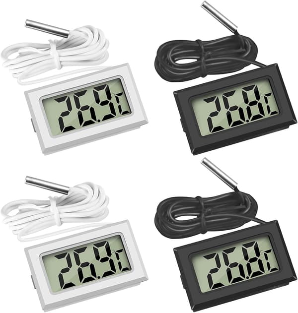 Mini digitalt LCD-termometer med temperaturføler
