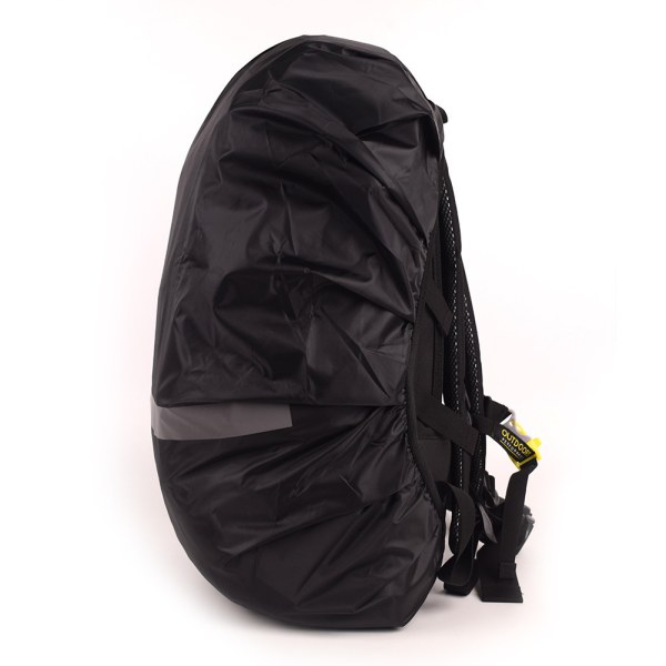 Utendørs turryggsekk regntrekk med refleks (30-40L) black