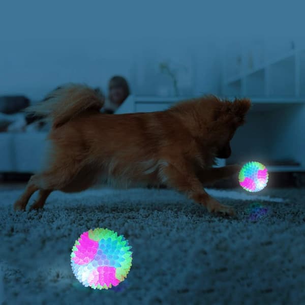 Lysende hundebolde blinkende elastiske bolde lyser i mørket Inter