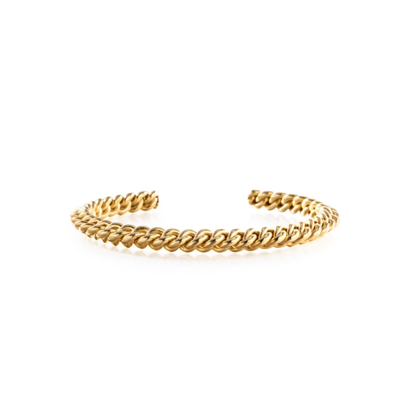 Guldpläterad Twisted Bangle Armband - 14k guldpläterad - Lightwei