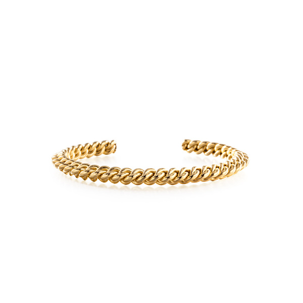Guldpläterat tvinnat armband - 14k guldpläterat - Lätt