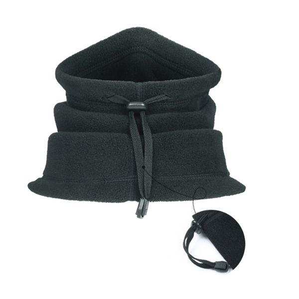Fleece-kaulansuoja monitoimisella kiristysnarulla varustetulla ulkoliivilla s