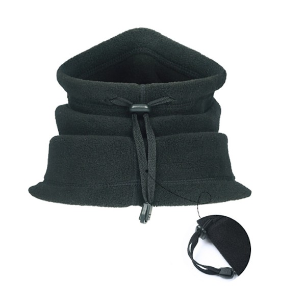 Fleece nackskydd med multifunktionell dragsko haklapp utomhus s