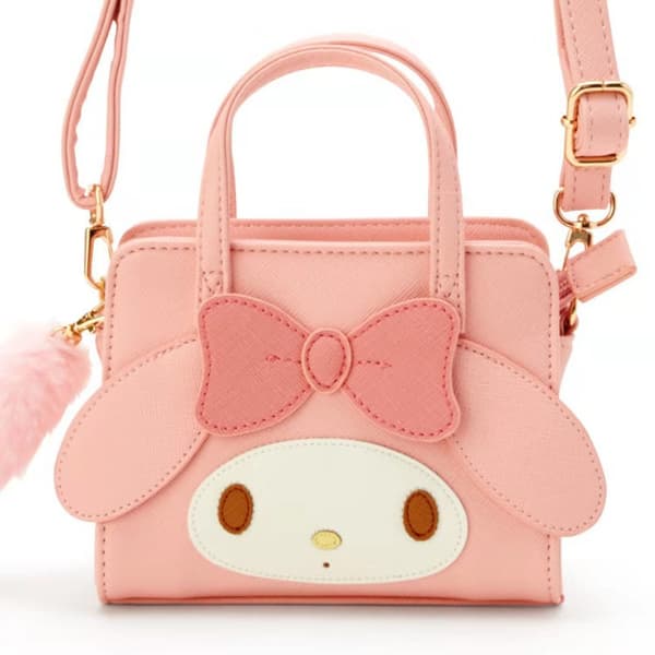Söt tecknad sidoryggsäck Messenger Bag (Rosa)