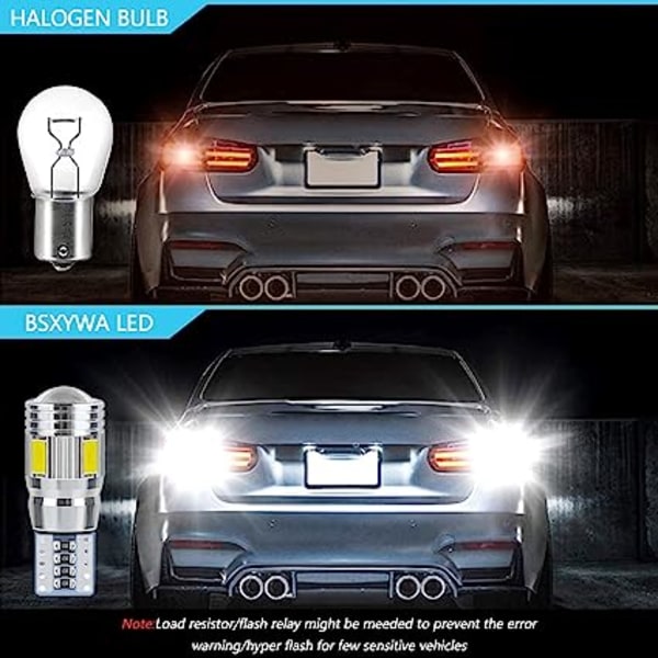 4 st T10-lampa 5W LED-biltakslampa inre LED