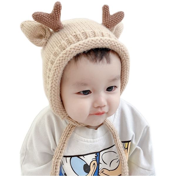 Baby Hat Söta Lilla Älg Toddler Varm Öronlapp Mössa för Höst Wi