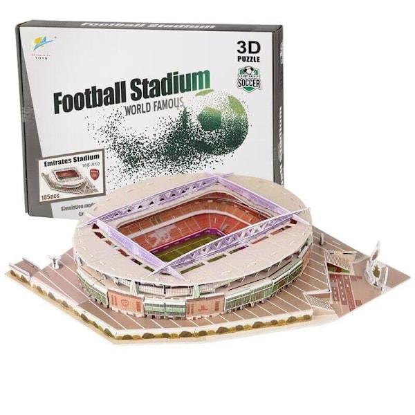 3D Fotbollsplan Pussel Tredimensionellt Pussel 3D Pussel Stadion Pappmodell Byggset Barnleksaker