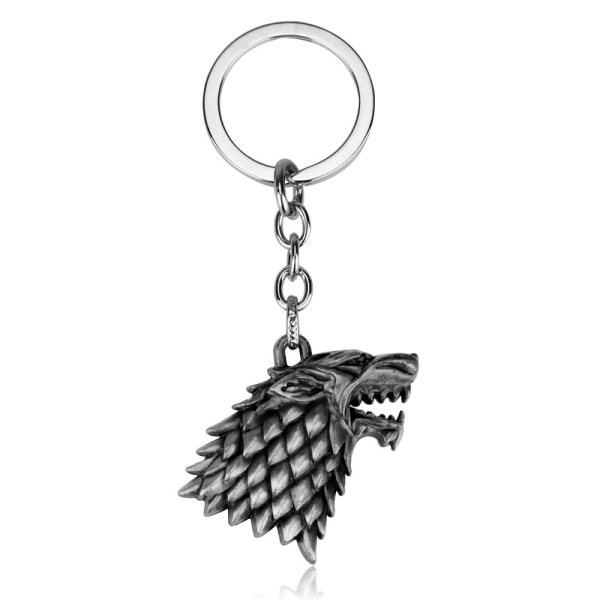 1pc Game of Thrones Men's Keychain - Stark 3D Keyring