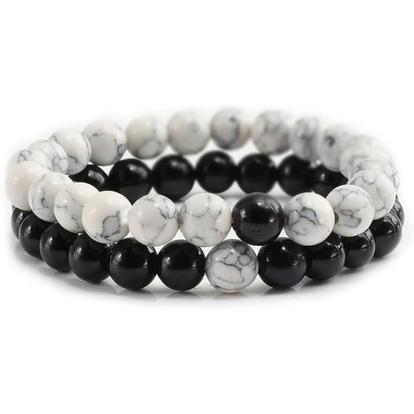 2 kpl/setti luonnonkivihelmi Chakra-rannekoru miehille ja naisille