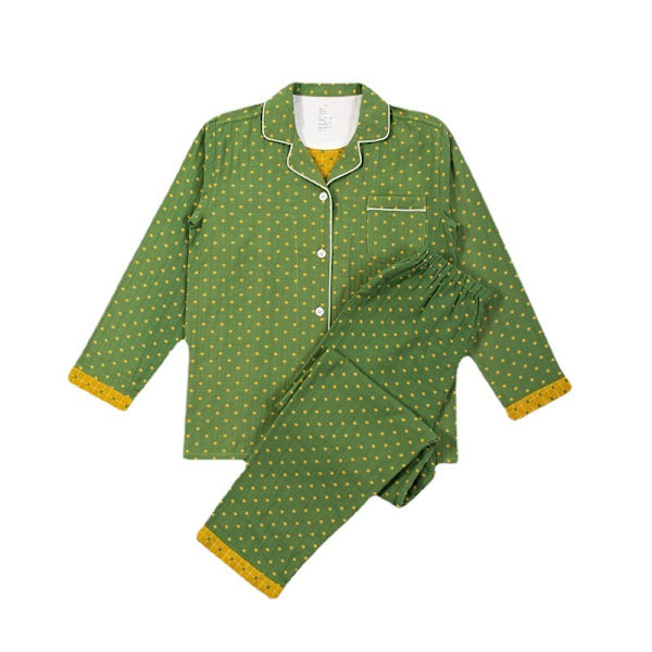 Kotipuku 100 % puuvillapyjama, M, naisten pitkähihaiset housut Kaikki h