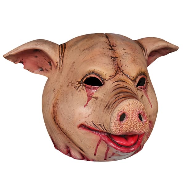 Halloween Griseligt Svinhoved Latexmaske