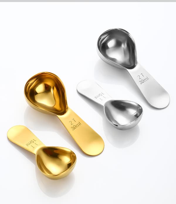 1 stk. Guld 15ml Holdbar Rustfrit Stål Teske