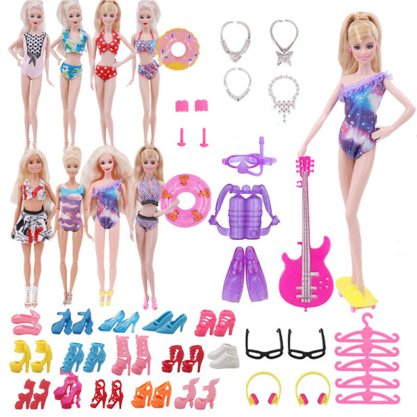 40 st 27-29 cm flickdocka leksaker Barbie docka kläder leksaker tillbehör