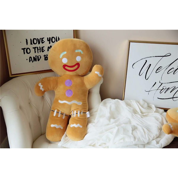 Söta pepparkaksgubbe plyschleksak baby blidka docka kex man Pi