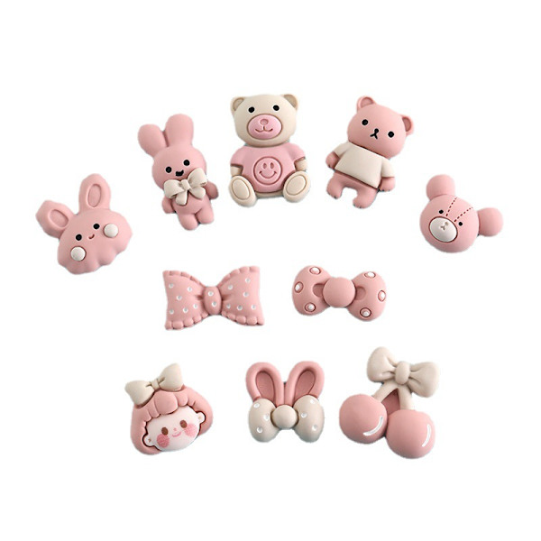 45 stk. Pink Cartoon Princess Cherry DIY tilbehør Resin Drip Ph