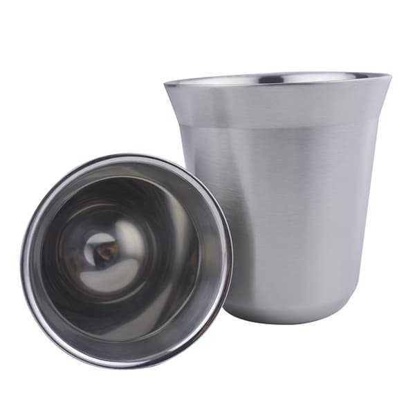 200 ml rustfrit dobbeltlags kaffekrus ølkrus tekopper D