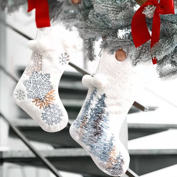 20 tommer jule strømper Sequin plys strømper 2022 Xmas Fla