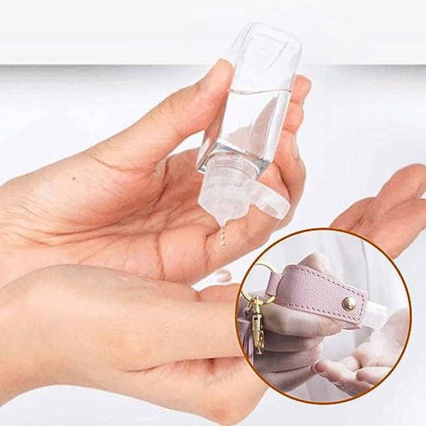 Matkailu pullo, 30ml vuoto pullo nahka avaimenperä