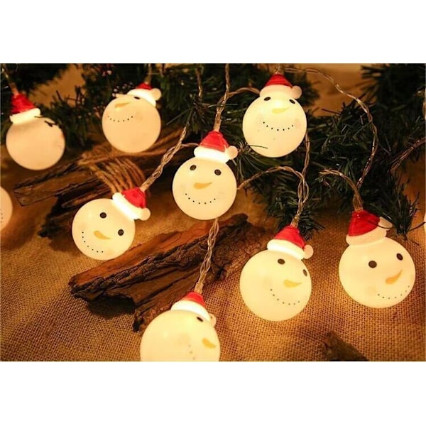 6M-40 Lamp Juldekoration LED Juldag Dekorationsljus Tomte Snögubbe Strängljus (Batteridriven)