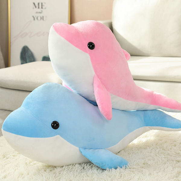 Søt delfin plysj pute myk rosa delfin plysj leke gave til G