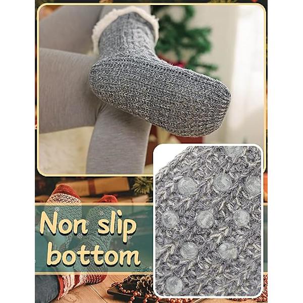 Dam Fuzzy Tofflor Strumpor Fluffy Mysig Stuga Vinter Varma Fleece P