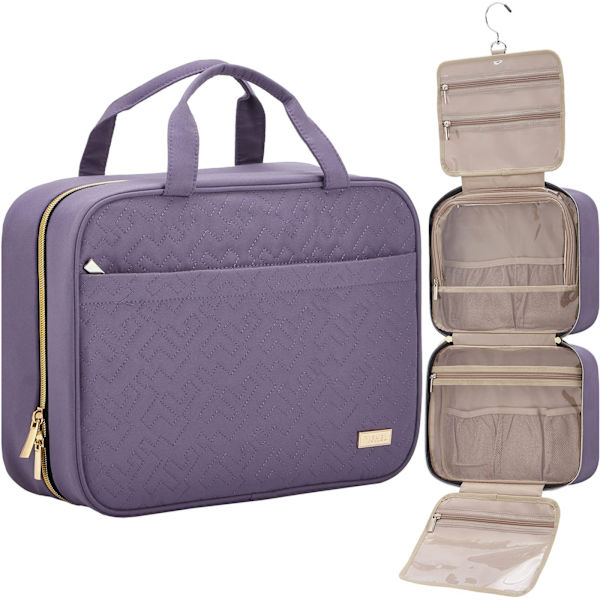 Toilettartikkelilaukku Matkalaukku Ripustuskoukulla Purple