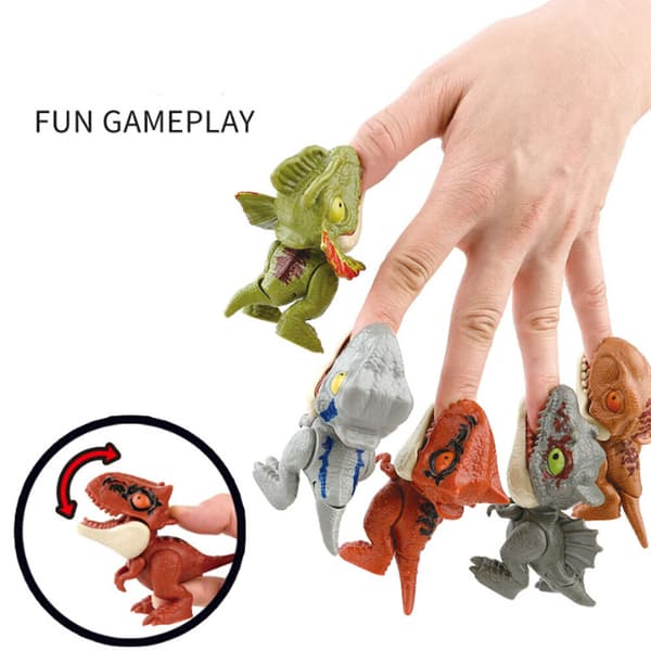 10 Finger Biting Dinosaur Eggs T-rex Bevægelige Led Simulation Di