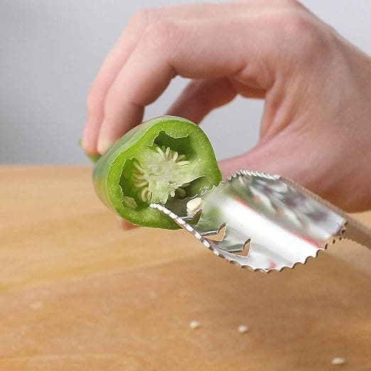 Tomat- og jalapenokjerner i rustfritt stål