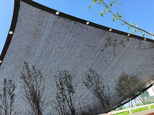 Perfekt skyggeklud med øjer 70% 2m x 2m sort til plante Co