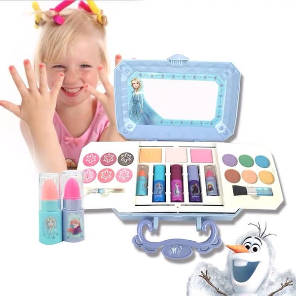 Børne makeup taske til piger, vaskbar makeup taske til små piger,