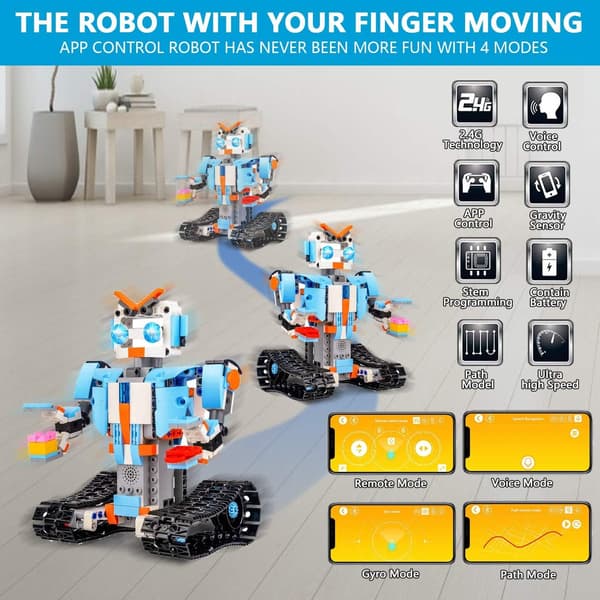 Robotleker for barn, kule vitenskapsbyggesteiner for gutter