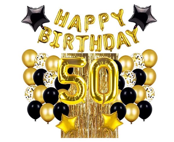 50-årsdagspynt for menn og kvinner, hvitt gull 50-årsdag