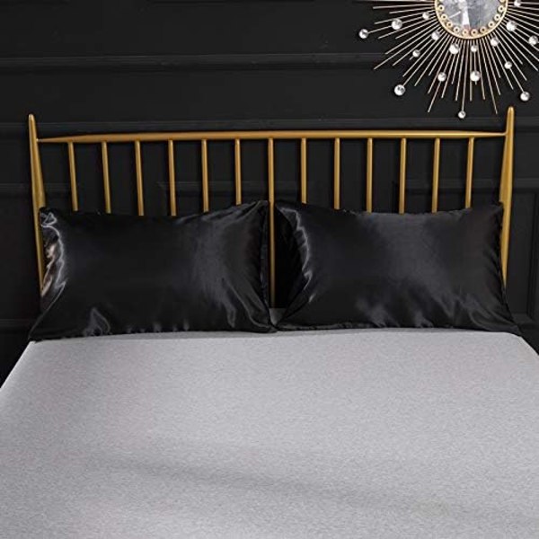 Silk Satin 4-osainen vuodevaatesetti, jossa on fitted-lakana, tasalakana, Pi