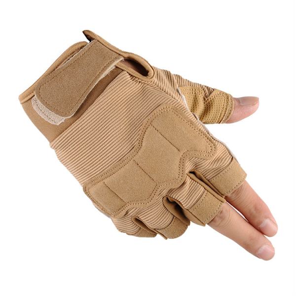 (L)Taktiske fingerløse handsker, gule, lette, åndbare og