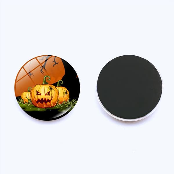 12 st underbara Halloween-kylskåpsmagneter i glas för